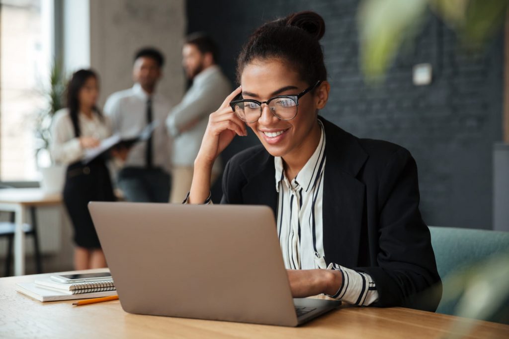 cambridge thinking space career coaching young woman at laptop