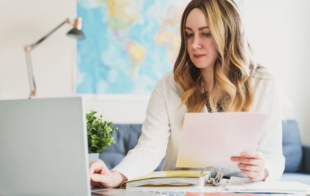 cambridge thinking space career coaching woman with paperwork